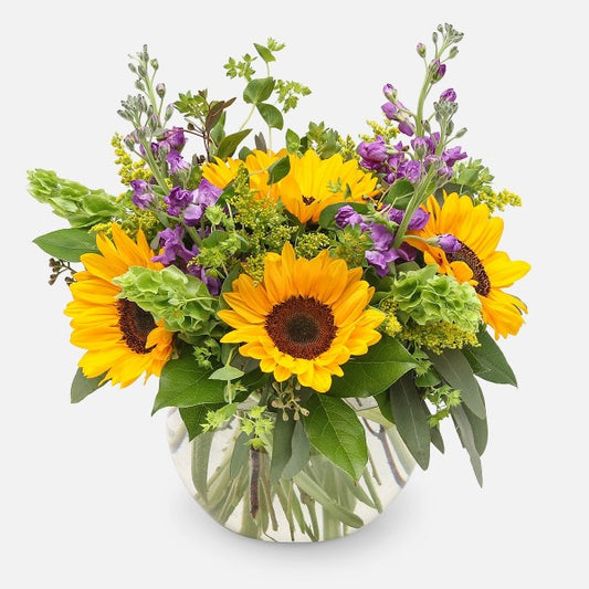Sunflower vase arrangement. Chicago IL Flower Delivery Same Day Florist Chicago.