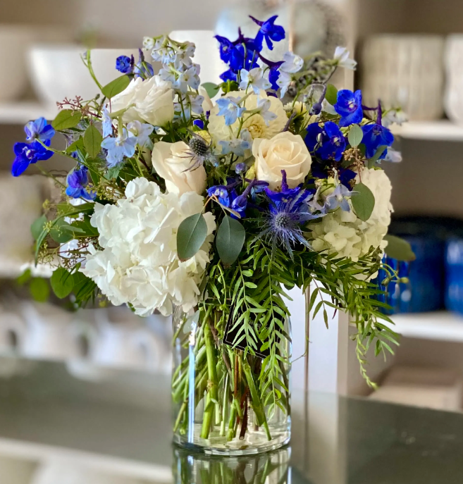 Bloom's Birthday Beauty © | Stunning Sapphire - The September Arrangement - same day flower delivery Chicago, IL