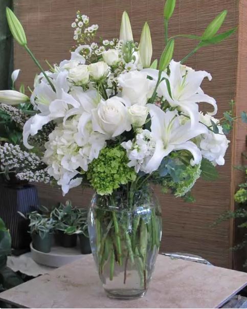 Pure Serenity Funeral Sympathy Vase - www.bloomfloralshop.com