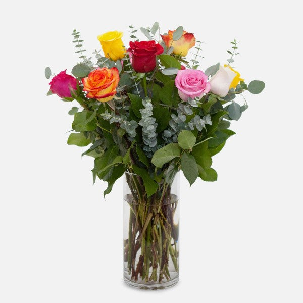 Mom's Colorful Roses - www.bloomfloralshop.com