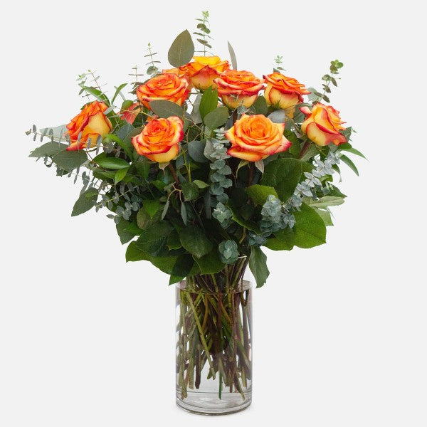 Mom's Orange Roses - www.bloomfloralshop.com
